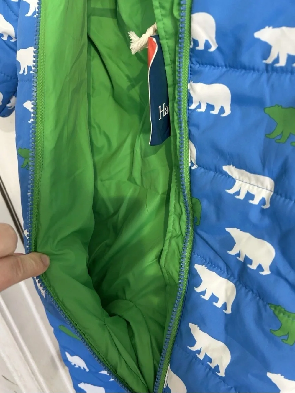 Hatley Polar Bear Blue Padded Hooded‎ Snowsuit Pram 6-9M New
